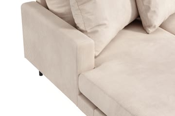 Menard 4-seters Høyrevendt U-formet Sofa med Divan og Sjeselong i Manchester - Beige - Møbler - Sofaer - U-sofa