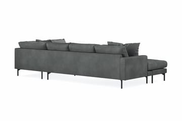 Menard 4-seters Høyrevendt U-formet Sofa med Divan og Sjeselong i Manchester - Grå - Møbler - Sofaer - U-sofa