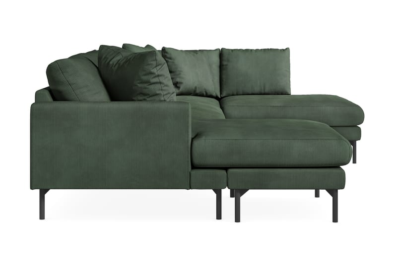 Menard 4-seters Høyrevendt U-formet Sofa med Divan og Sjeselong i Manchester - Grønn - Møbler - Sofaer - U-sofa