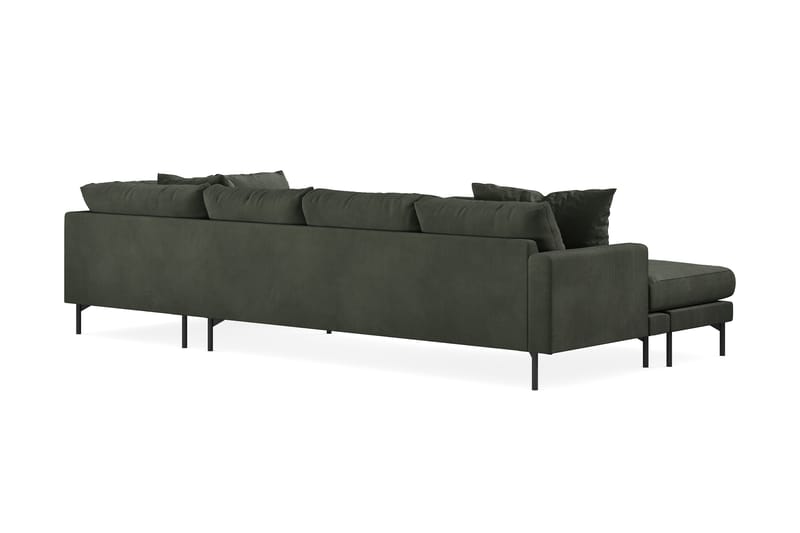 Menard 4-seters Høyrevendt U-formet Sofa med Divan og Sjeselong i Manchester - Mørk grønn - Møbler - Sofaer - U-sofa