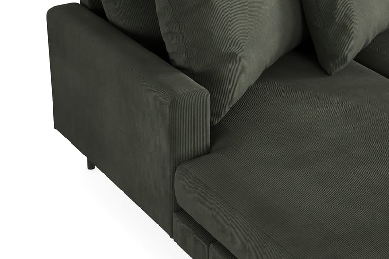 Menard 4-seters Høyrevendt U-formet Sofa med Divan og Sjeselong i Manchester - Mørk grønn - Møbler - Sofaer - U-sofa
