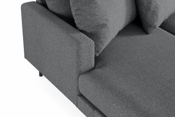 Menard 4-seters Høyrevendt U-formet Sofa med Divan og Sjeselong i Stoff - Mørk grå - Møbler - Sofaer - U-sofa
