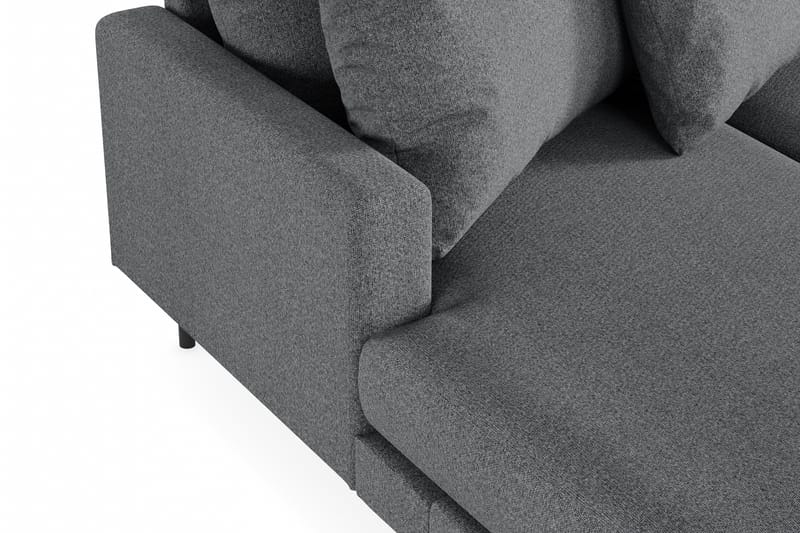 Menard 4-seters Høyrevendt U-formet Sofa med Divan og Sjeselong i Stoff - Mørk grå - Møbler - Sofaer - U-sofa
