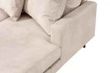 Menard 4-seters Venstrevendt Stor U-formet Dyp Large Sofa med Divan og Sjeselong i Manchester - Beige - Møbler - Sofaer - U-sofa