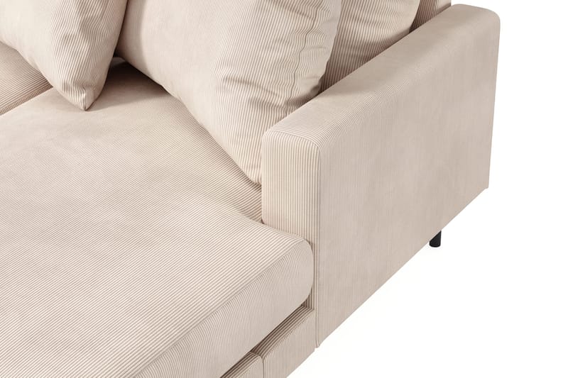 Menard 4-seters Venstrevendt Stor U-formet Dyp Large Sofa med Divan og Sjeselong i Manchester - Beige - Møbler - Sofaer - U-sofa