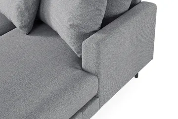 Menard 4-seters Venstrevendt U-formet Sofa med Divan og Sjeselong i Stoff - Grå - Møbler - Sofaer - U-sofa