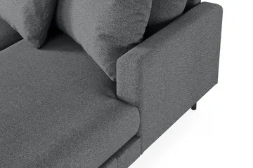 Menard 4-seters Venstrevendt Stor U-formet Dyp Sofa med Divan og Sjeselong i Stoff - Mørk grå - Møbler - Sofaer - U-sofa