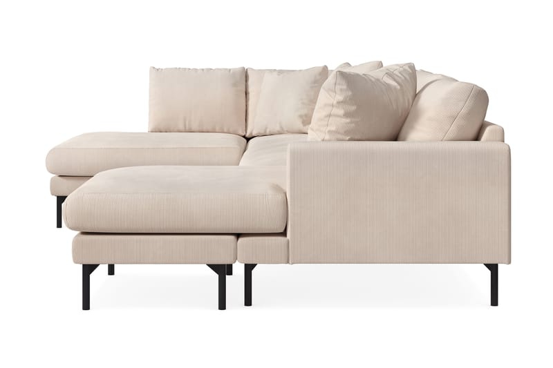 Menard 4-seters Venstrevendt U-formet Large Sofa med Divan og Sjeselong i Manchester - Beige - Møbler - Sofaer - U-sofa