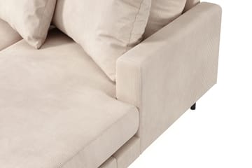 Menard 4-seters Venstrevendt U-formet Large Sofa med Divan og Sjeselong i Manchester - Beige - Møbler - Sofaer - U-sofa
