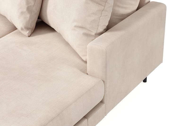 Menard 4-seters Venstrevendt U-formet Large Sofa med Divan og Sjeselong i Manchester - Beige - Møbler - Sofaer - U-sofa
