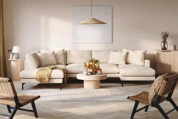 Menard 4-seters Venstrevendt U-formet Large Sofa med Divan og Sjeselong i Manchester - Beige - Møbler - Sofaer - U-sofa