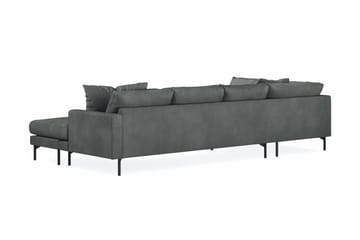 Menard 4-seters Venstrevendt U-formet Sofa med Divan og Sjeselong i Manchester - Grå - Møbler - Sofaer - U-sofa