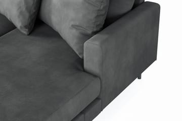Menard 4-seters Venstrevendt U-formet Sofa med Divan og Sjeselong i Manchester - Grå - Møbler - Sofaer - U-sofa