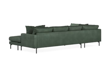 Menard 4-seters Venstrevendt U-formet Sofa med Divan og Sjeselong i Manchester - Grønn - Møbler - Sofaer - U-sofa