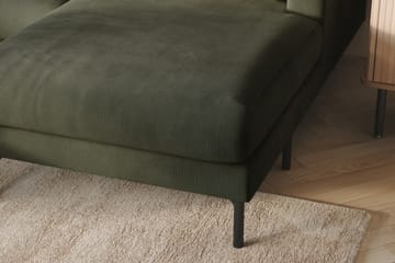 Menard 4-seters Venstrevendt U-formet Sofa med Divan og Sjeselong i Manchester - Mørk grønn - Møbler - Sofaer - U-sofa