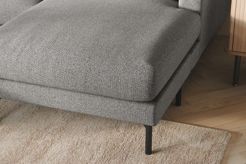 Menard 4-seters Venstrevendt U-formet Sofa med Divan og Sjeselong i Stoff - Grå - Møbler - Sofaer - U-sofa