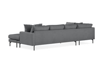 Menard 4-seters Venstrevendt U-formet Sofa med Divan og Sjeselong i Stoff - Mørk grå - Møbler - Sofaer - U-sofa