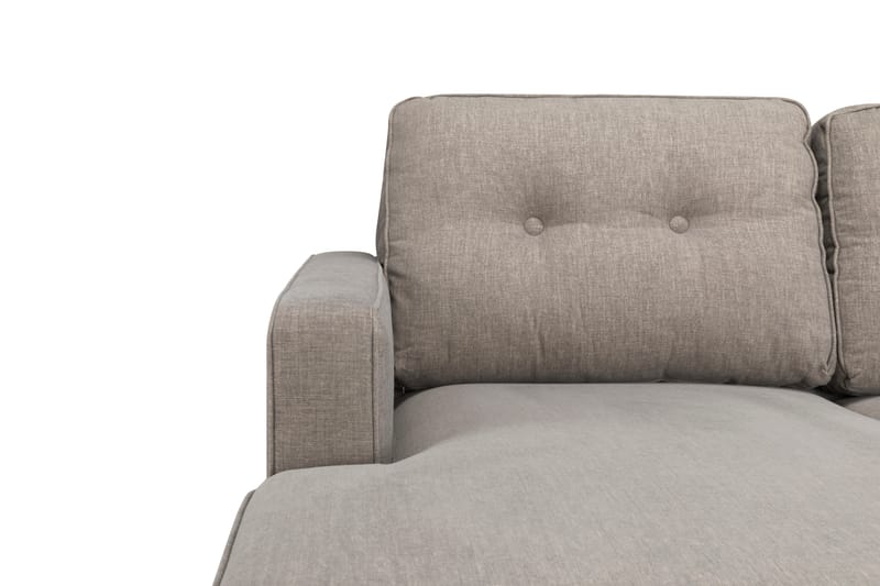 Monroe 4-seters Høyrevendt U-formet Sofa med Divan og Sjeselong i Stoff - Lys grå - Møbler - Sofaer - U-sofa