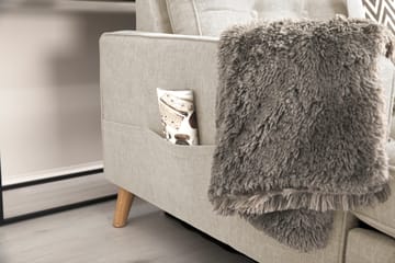 Monroe 6-seters Høyrevendt U-formet Large Sofa med Divan og Sjeselong i Stoff - Beige - Møbler - Sofaer - U-sofa
