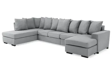 Nebraska U-sofa Venstre Konvoluttputer - Lysegrå - Møbler - Sofaer - U-sofa