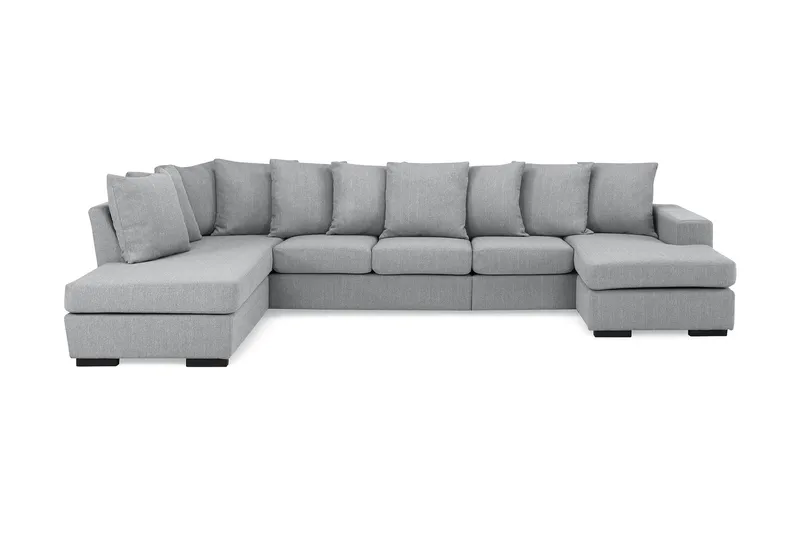 Nebraska U-sofa Venstre Konvoluttputer, Lysegrå