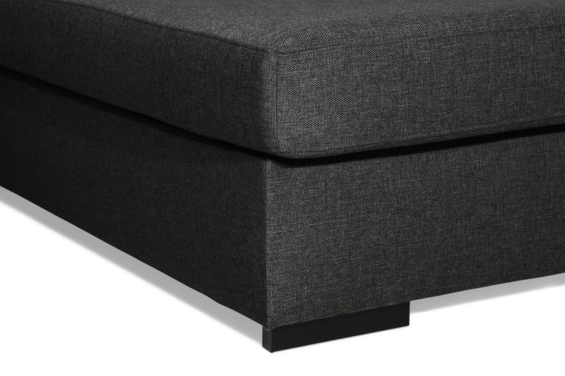 Ocean 4-seters Høyrevendt U-formet Sofa med Divan og Sjeselong i Stoff - Svart - Møbler - Sofaer - U-sofa