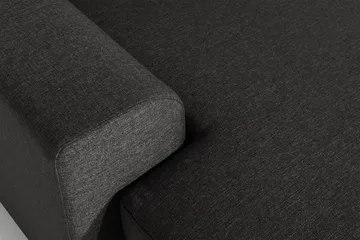 Ocean 4-seters Venstrevendt U-formet Sofa med Divan og Sjeselong i Stoff - Svart - Møbler - Sofaer - U-sofa