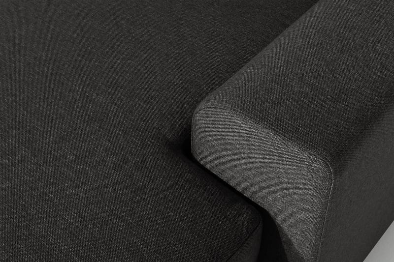 Ocean 5-seters Høyrevendt U-formet Large Sofa med Divan og Sjeselong i Stoff - Svart - Møbler - Sofaer - U-sofa