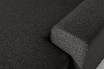 Ocean 5-seters Høyrevendt U-formet Large Sofa med Divan og Sjeselong i Stoff - Svart - Møbler - Sofaer - U-sofa