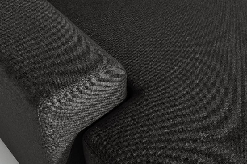 Ocean 5-seters Venstrevendt U-formet Large Sofa med Divan og Sjeselong i Stoff - Svart - Møbler - Sofaer - U-sofa