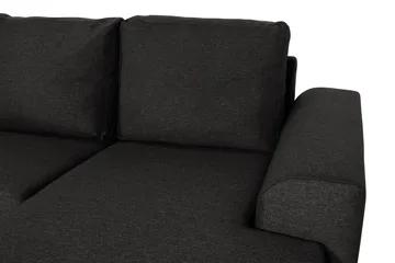 Ocean 5-seters Venstrevendt U-formet Large Sofa med Divan og Sjeselong i Stoff - Svart - Møbler - Sofaer - U-sofa
