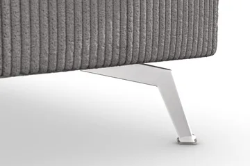 Ocean Lyx 6-seters Høyrevendt U-formet Sofa med Divan og Sjeselong + Fotskammel i Manchester - Mørk grå - Møbler - Sofaer - U-sofa