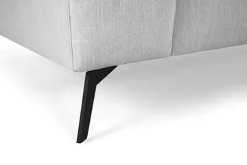 Ocean Lyx 6-seters Høyrevendt U-formet Sofa med Divan og Sjeselong + Fotskammel i Stoff - Grå - Møbler - Sofaer - U-sofa