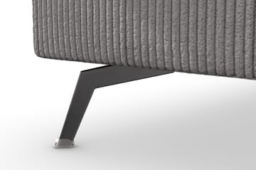 Ocean Lyx 6-seters Venstrevendt U-formet Sofa med Divan og Sjeselong + Fotskammel i Manchester - Mørk grå - Møbler - Sofaer - U-sofa