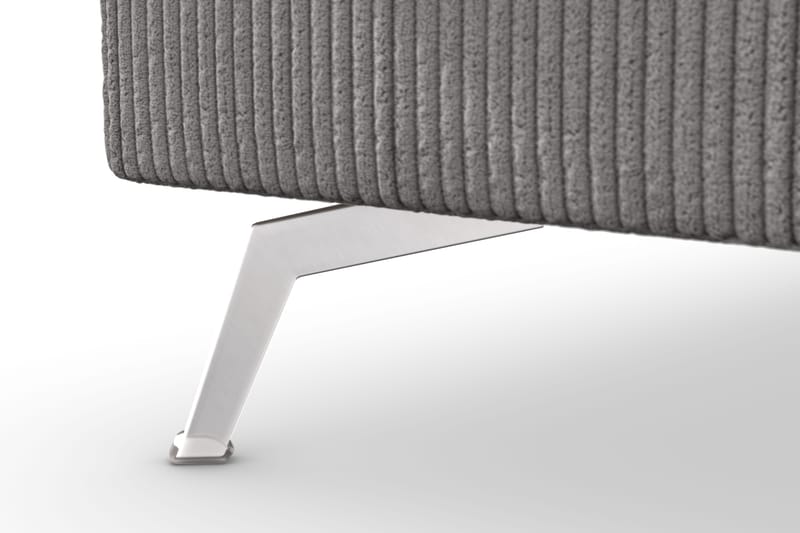 Ocean Lyx 6-seters Venstrevendt U-formet Sofa med Divan og Sjeselong + Fotskammel i Manchester - Mørk grå - Møbler - Sofaer - U-sofa