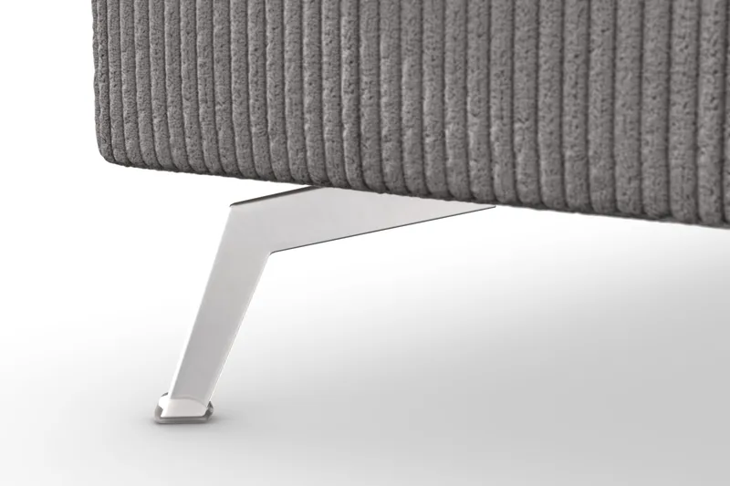 Ocean Lyx 6-seters Venstrevendt U-formet Sofa med Divan og Sjeselong + Fotskammel i Manchester - Mørk grå - Møbler - Sofaer - U-sofa