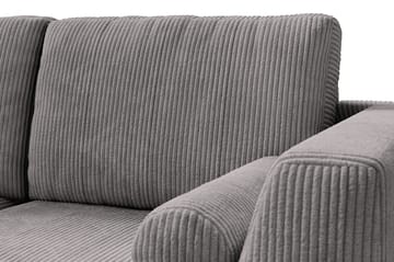 Ocean Lyx 6-seters Venstrevendt U-formet Sofa med Divan og Sjeselong + Fotskammel i Manchester - Mørk grå - Møbler - Sofaer - U-sofa