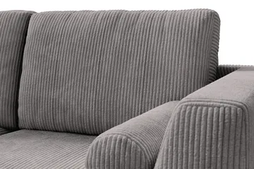 Ocean Lyx 6-seters Venstrevendt U-formet Sofa med Divan og Sjeselong + Fotskammel i Manchester - Mørk grå - Møbler - Sofaer - U-sofa