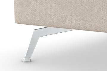 Ocean Lyx 6-seters Venstrevendt U-formet Sofa med Divan og Sjeselong + Fotskammel i Stoff - Beige - Møbler - Sofaer - U-sofa