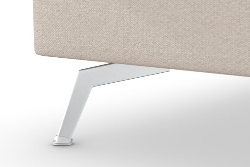 Ocean Lyx 6-seters Venstrevendt U-formet Sofa med Divan og Sjeselong + Fotskammel i Stoff - Beige - Møbler - Sofaer - U-sofa
