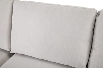 Ocean Lyx 6-seters Venstrevendt U-formet Sofa med Divan og Sjeselong + Fotskammel i Stoff - Lys grå - Møbler - Sofaer - U-sofa