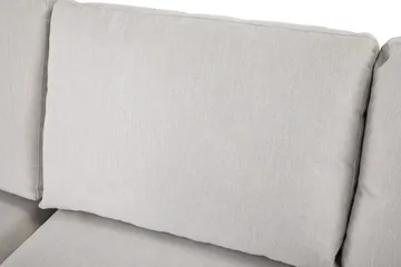 Ocean Lyx 6-seters Venstrevendt U-formet Sofa med Divan og Sjeselong + Fotskammel i Stoff - Lys grå - Møbler - Sofaer - U-sofa