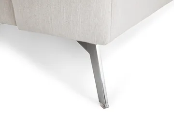 Ocean Lyx 6-seters Venstrevendt U-formet Sofa med Divan og Sjeselong + Fotskammel i Stoff - Lys grå - Møbler - Sofaer - U-sofa