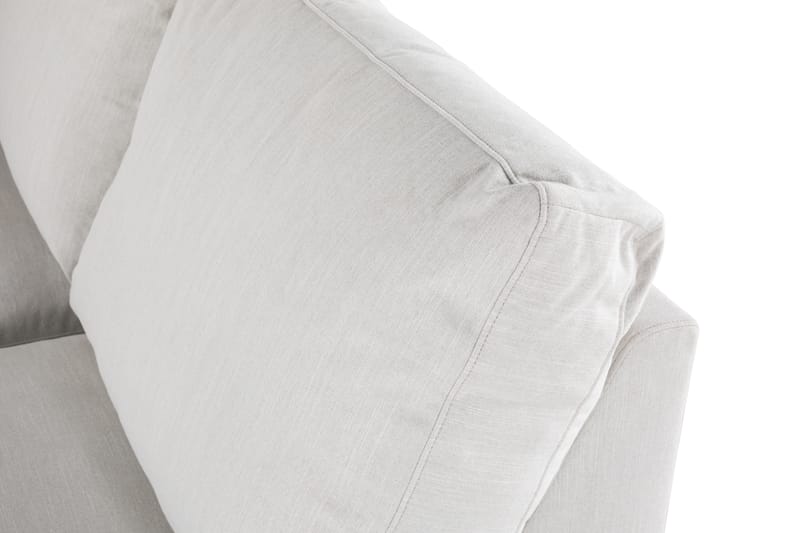 Ocean Lyx 6-seters Venstrevendt U-formet Sofa med Divan og Sjeselong + Fotskammel i Stoff - Lys grå - Møbler - Sofaer - U-sofa
