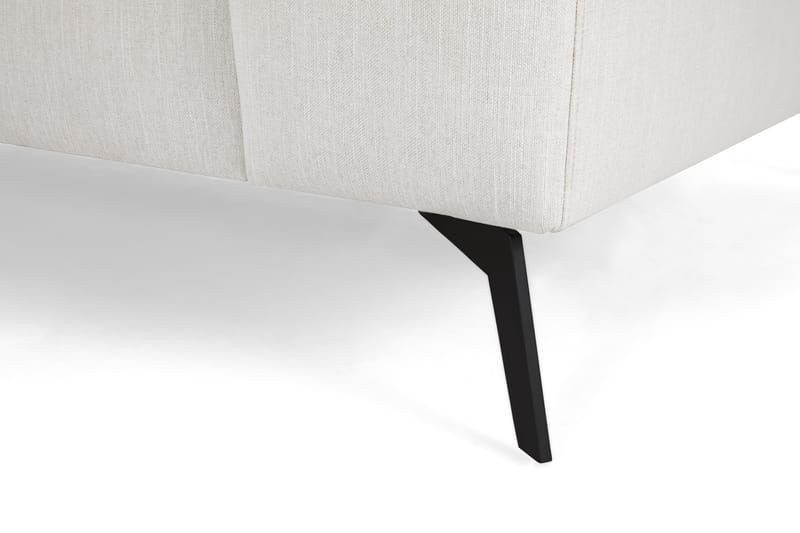 Ocean Lyx 6-seters Venstrevendt U-formet Sofa med Divan og Sjeselong + Fotskammel i Stoff - Lys grå - Møbler - Sofaer - U-sofa
