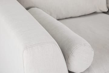 Ocean Lyx 6-seters Venstrevendt U-formet Sofa med Divan og Sjeselong + Fotskammel i Stoff - Lys grå - Møbler - Sofaer - U-sofa