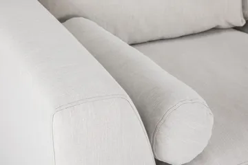 Ocean Lyx 6-seters Venstrevendt U-formet Sofa med Divan og Sjeselong + Fotskammel i Stoff - Lys grå - Møbler - Sofaer - U-sofa