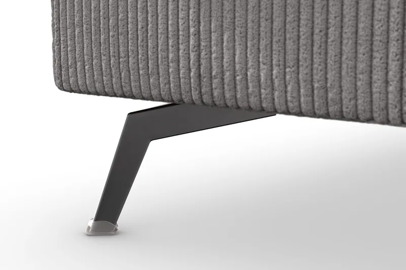 Ocean Lyx 6-seters Venstrevendt U-formet Sofa med Divan og Sjeselong + Fotskammel i Manchester - Mørk grå - Møbler - Sofaer - U-sofa