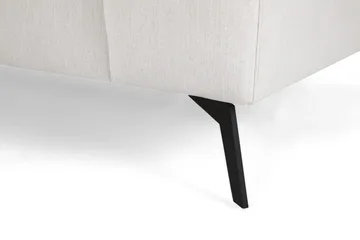 Ocean Lyx 6-seters Venstrevendt U-formet Sofa med Divan og Sjeselong + Fotskammel i Stoff - Lys grå - Møbler - Sofaer - U-sofa