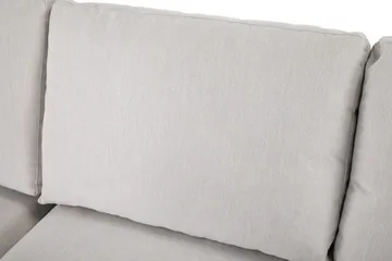 Ocean Lyx 6-seters Venstrevendt U-formet Sofa med Divan og Sjeselong + Fotskammel i Stoff - Lys grå - Møbler - Sofaer - U-sofa
